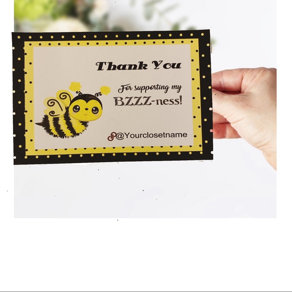New Bee  100 Poshmark closet Thank You Card - Picture 6 of 9